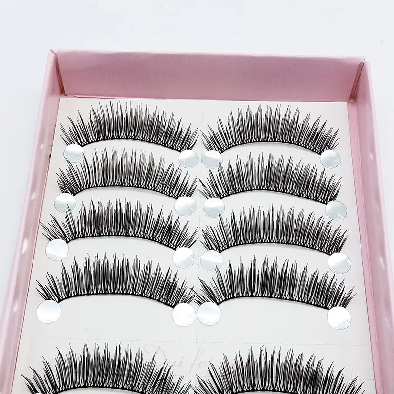 10 Pairs of Durable Fake Eyelashes for Natural Makeup - Image 4