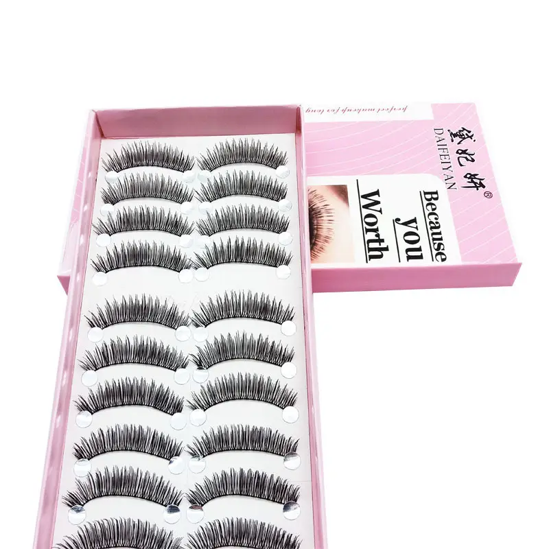 10 Pairs of Durable Fake Eyelashes for Natural Makeup - Image 5