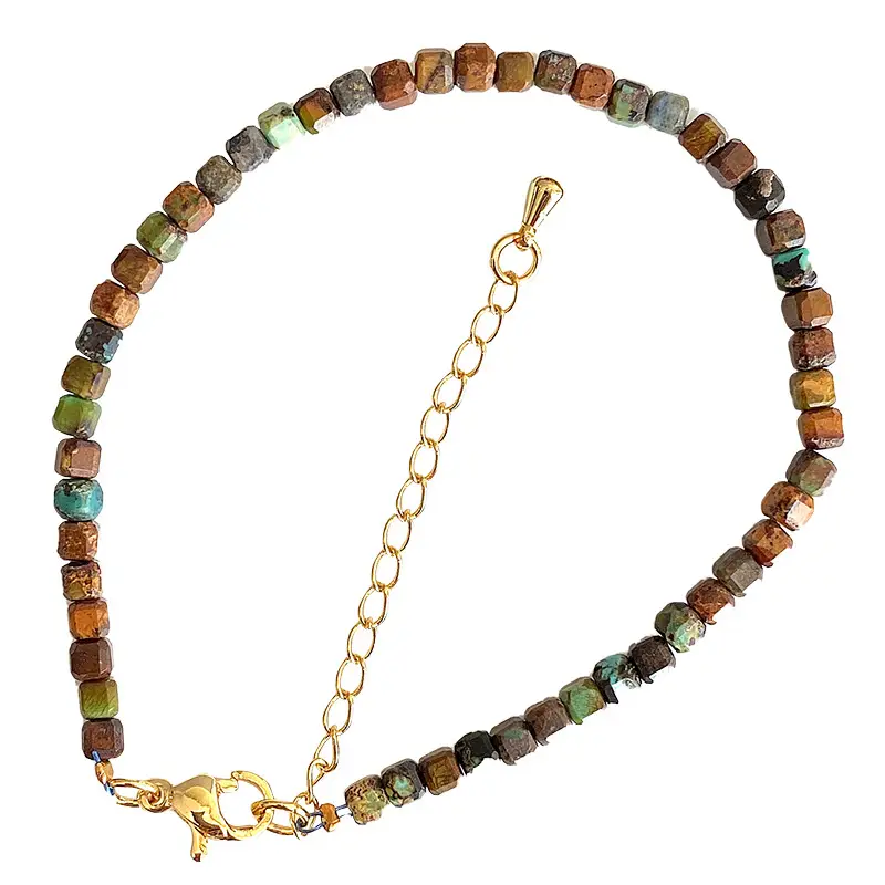 Jingyao Natural Turquoise Crystal Bracelet with Chain - Image 6