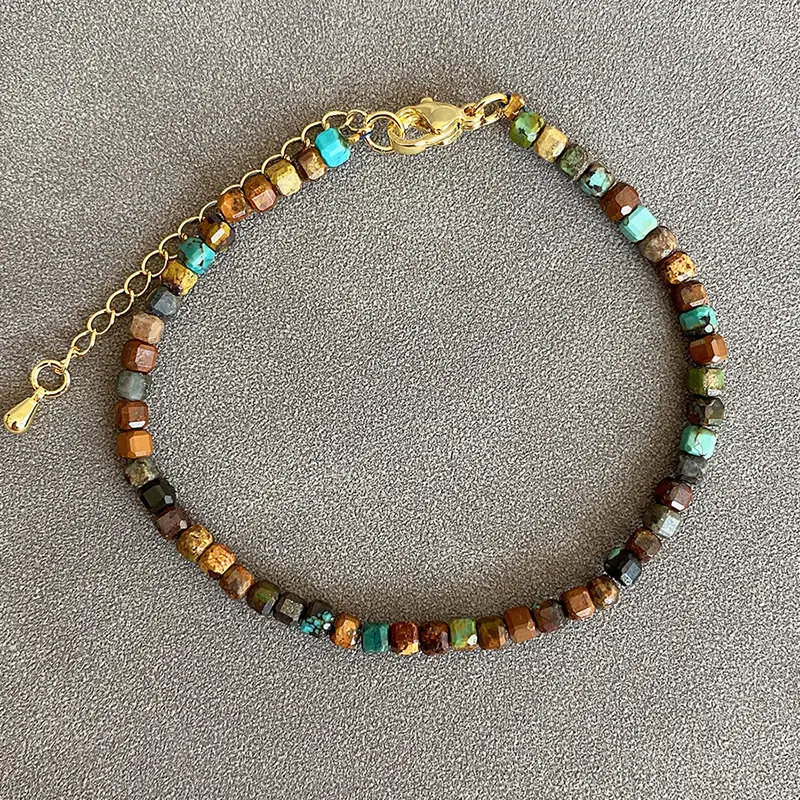 Jingyao Natural Turquoise Crystal Bracelet with Chain — feature 11