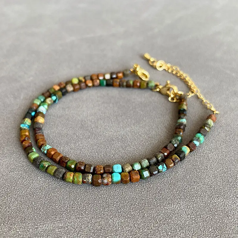 Jingyao Natural Turquoise Crystal Bracelet with Chain — feature 13