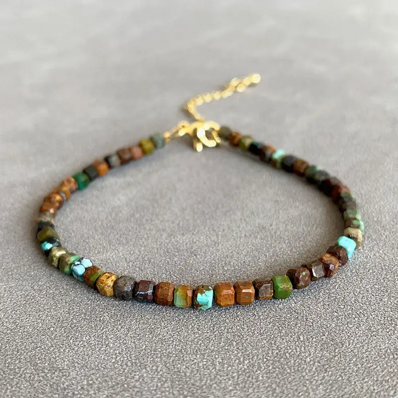Jingyao Natural Turquoise Crystal Bracelet with Chain — feature 9