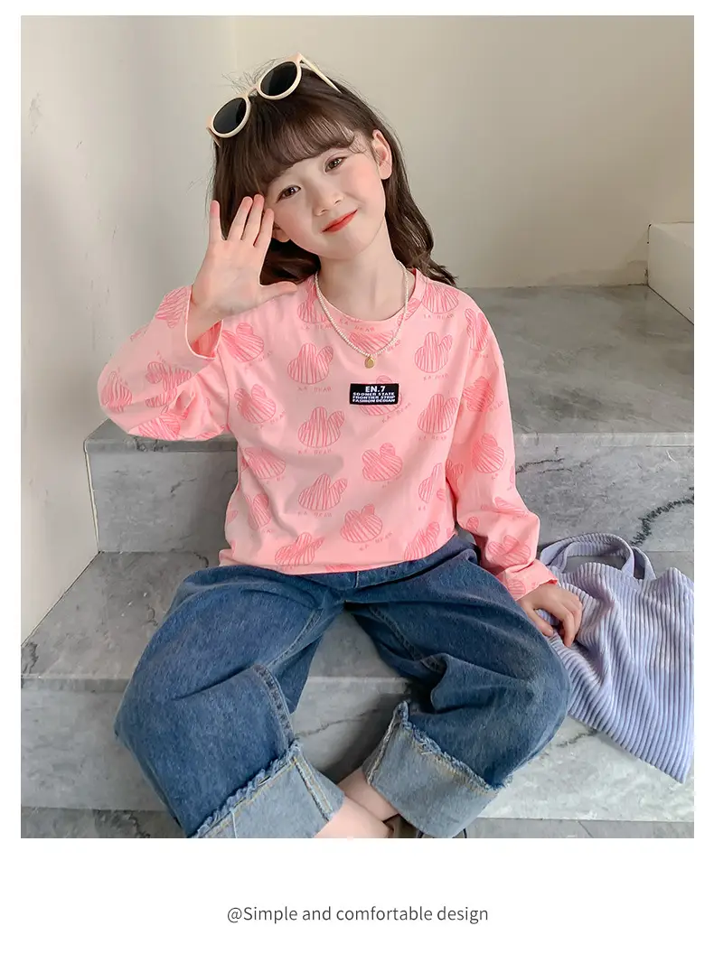 Girls Cotton Long Sleeve T-Shirt K-Style Cartoon 2025 — feature 10