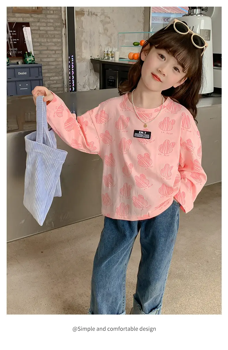 Girls Cotton Long Sleeve T-Shirt K-Style Cartoon 2025 — feature 11