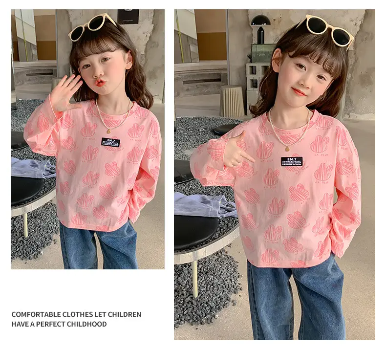 Girls Cotton Long Sleeve T-Shirt K-Style Cartoon 2025 — feature 12