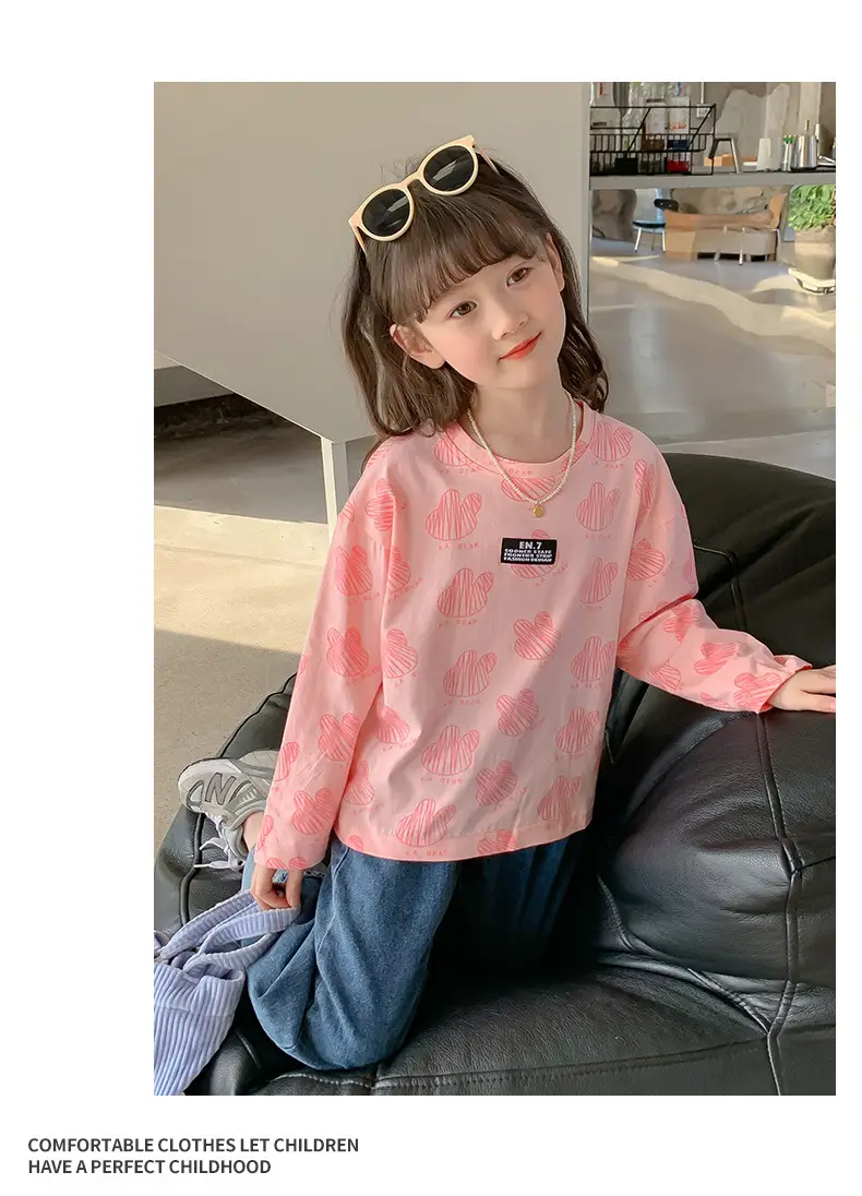 Girls Cotton Long Sleeve T-Shirt K-Style Cartoon 2025 — feature 13
