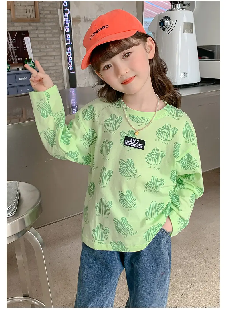 Girls Cotton Long Sleeve T-Shirt K-Style Cartoon 2025 — feature 14