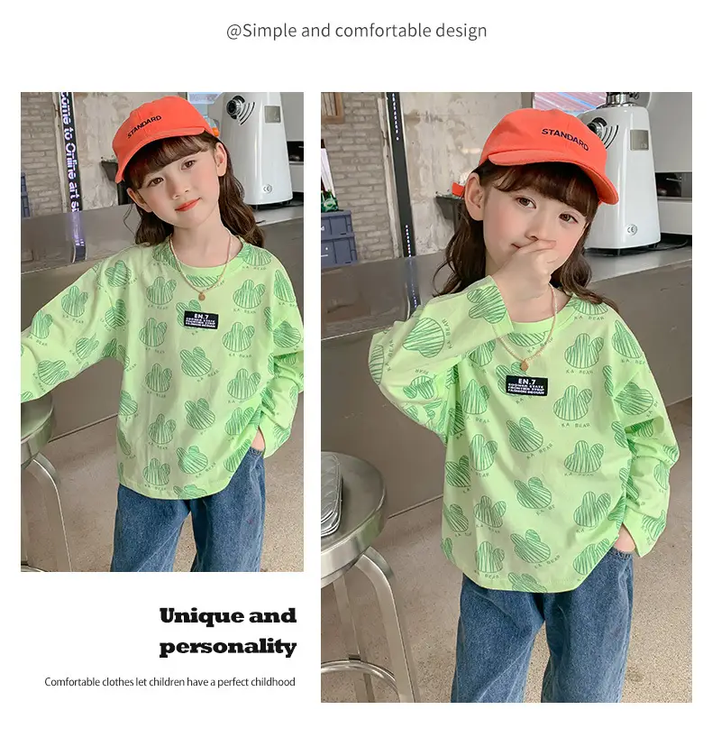 Girls Cotton Long Sleeve T-Shirt K-Style Cartoon 2025 — feature 15