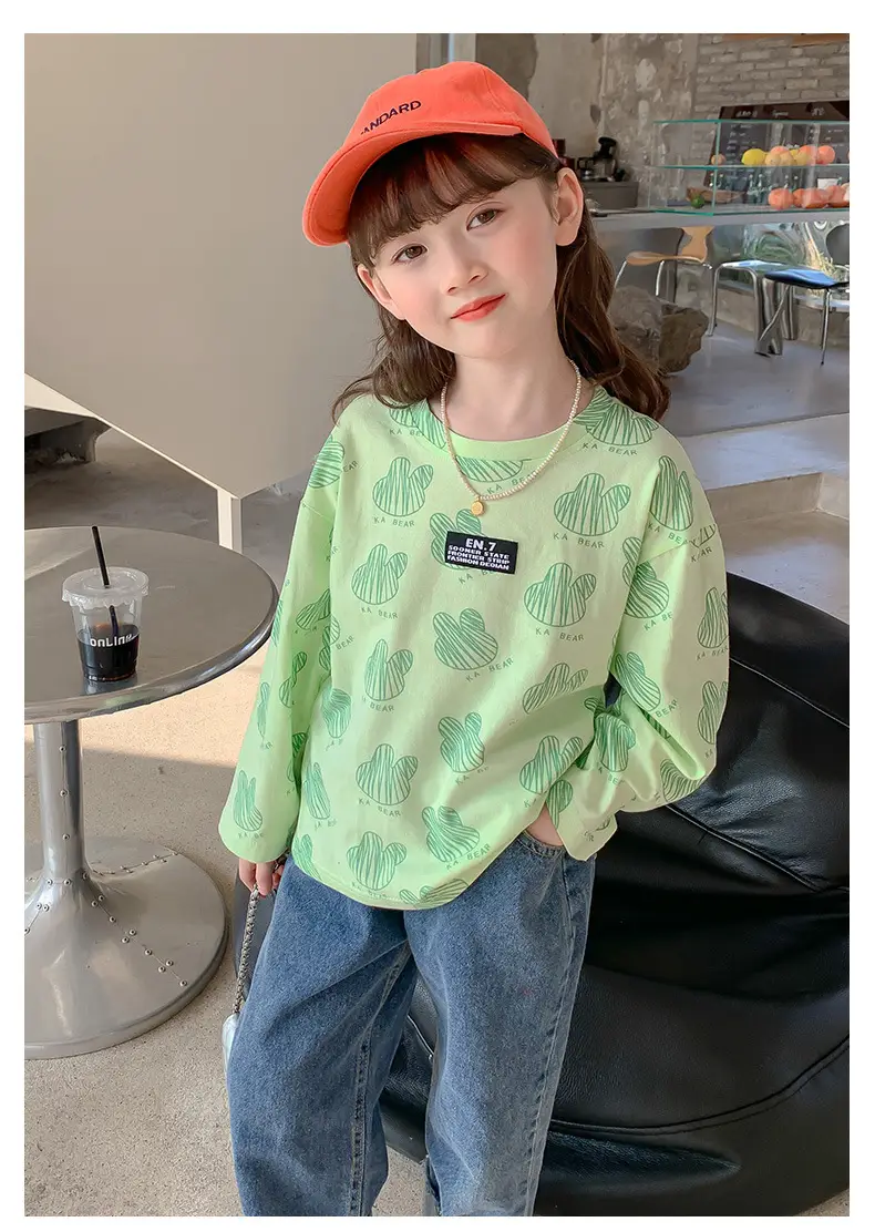 Girls Cotton Long Sleeve T-Shirt K-Style Cartoon 2025 — feature 18