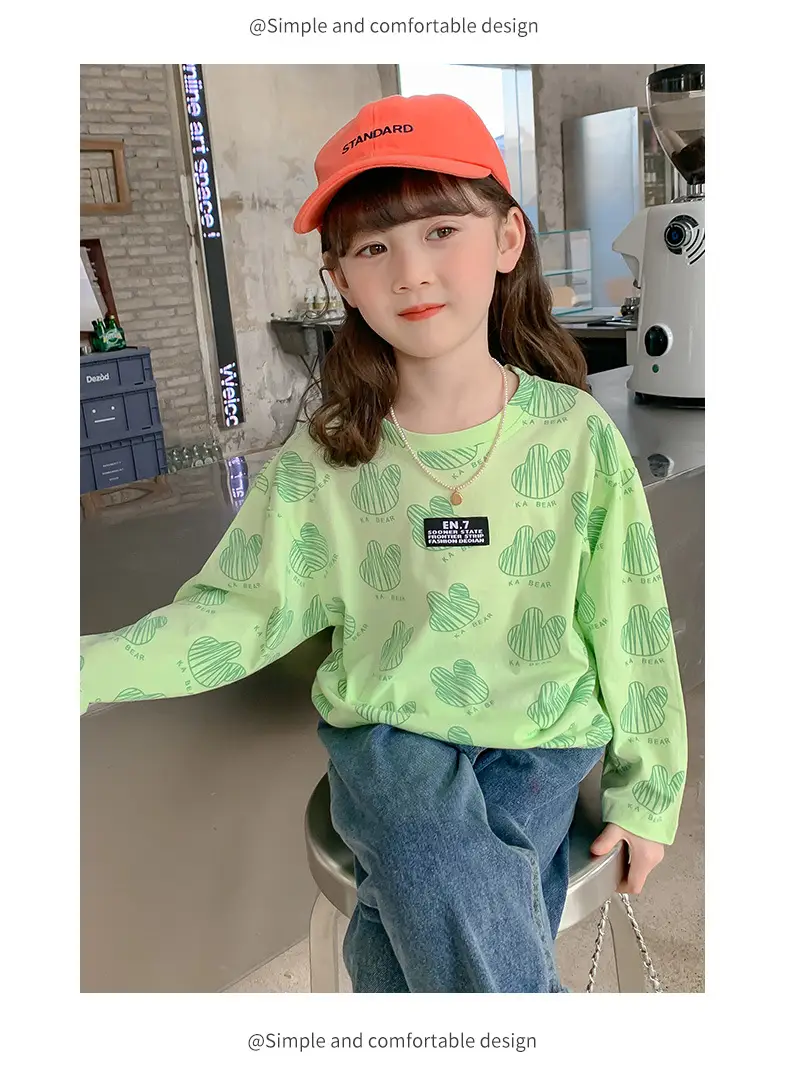 Girls Cotton Long Sleeve T-Shirt K-Style Cartoon 2025 — feature 19
