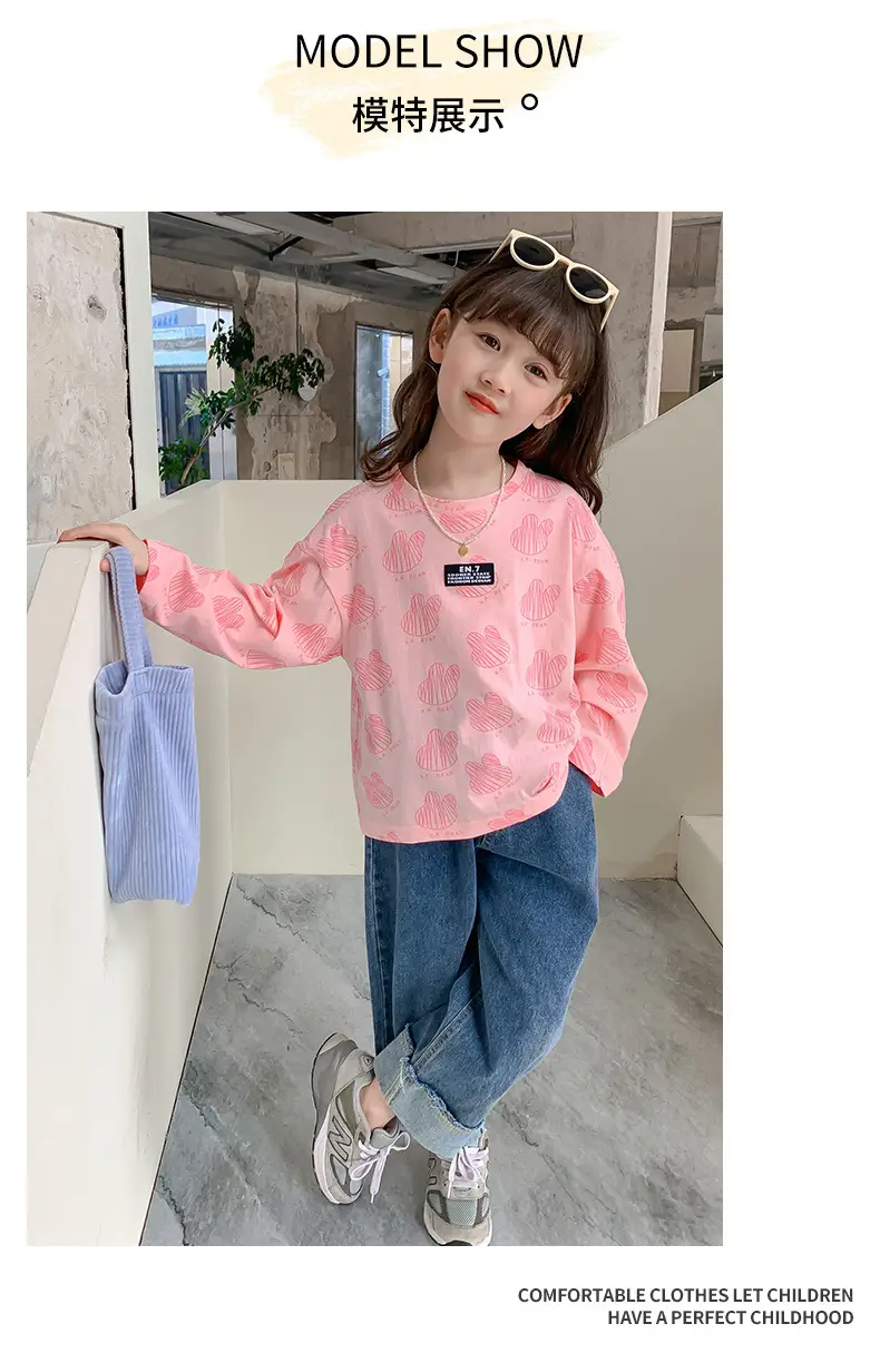 Girls Cotton Long Sleeve T-Shirt K-Style Cartoon 2025 — feature 9