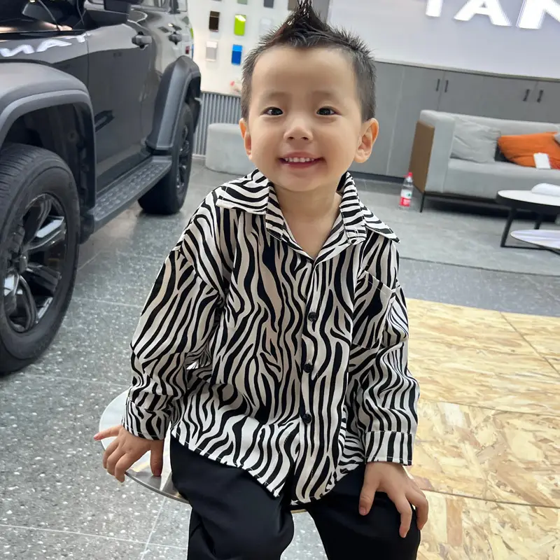 Boys Zebra Print 2-Piece Vest Suit 2024 Spring - Image 4