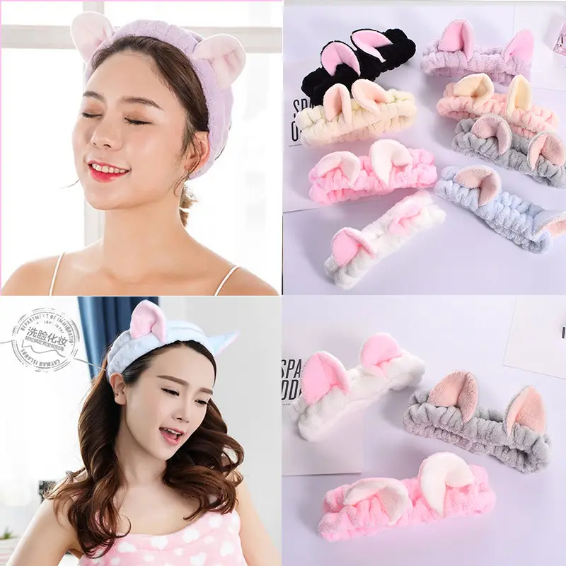 Cute Cat Ears Wash Face Hair Band Folded Ear Cat Hair Accessories - Image 10