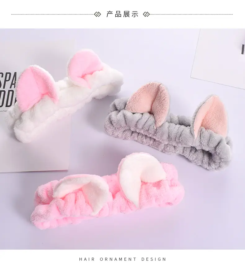 Cute Cat Ears Wash Face Hair Band Folded Ear Cat Hair Accessories — feature 11