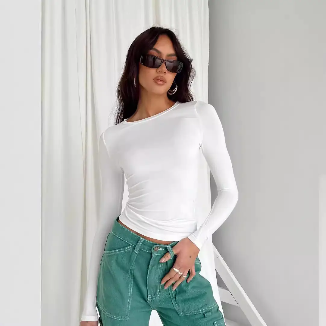 Blue Asymmetrical Slim Fit T-Shirt 2023 - Image 33