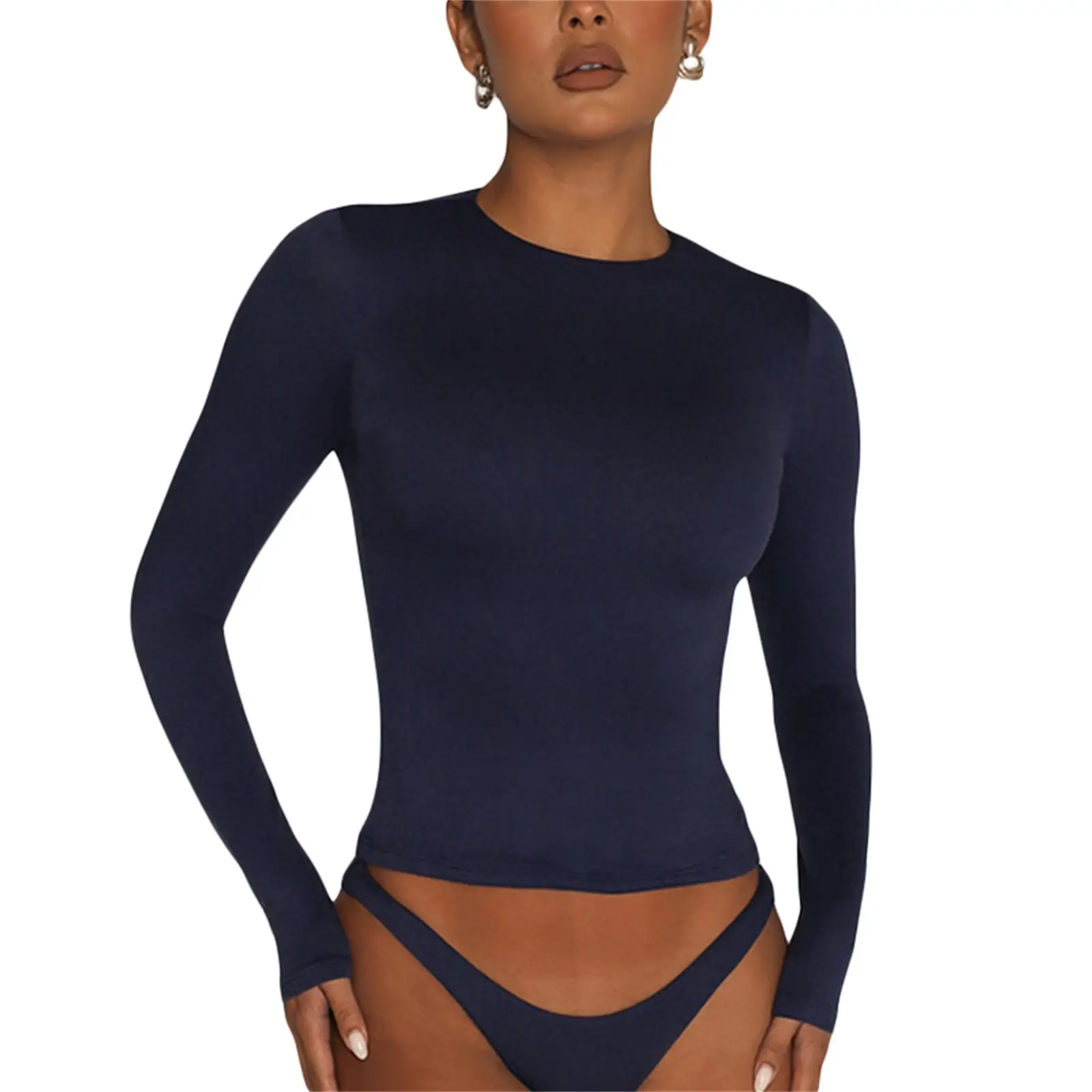 Blue Asymmetrical Slim Fit T-Shirt 2023 - Image 12