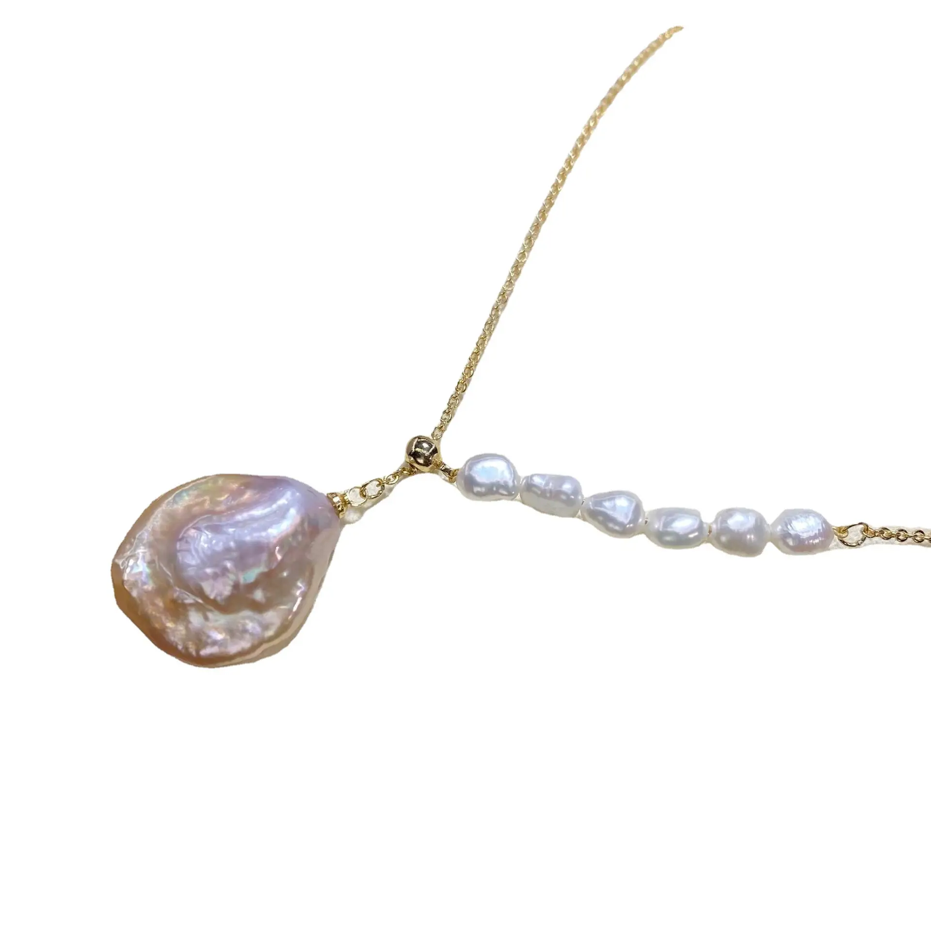Natural Freshwater Pearl Pendant with Magic Color Design - Image 5