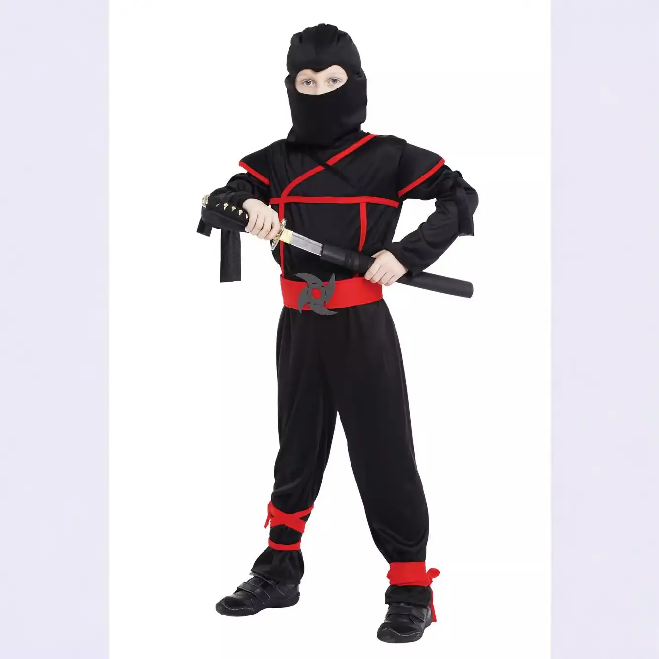 Cute Boy Pirate Costume Red Pants Black Jacket - Image 16