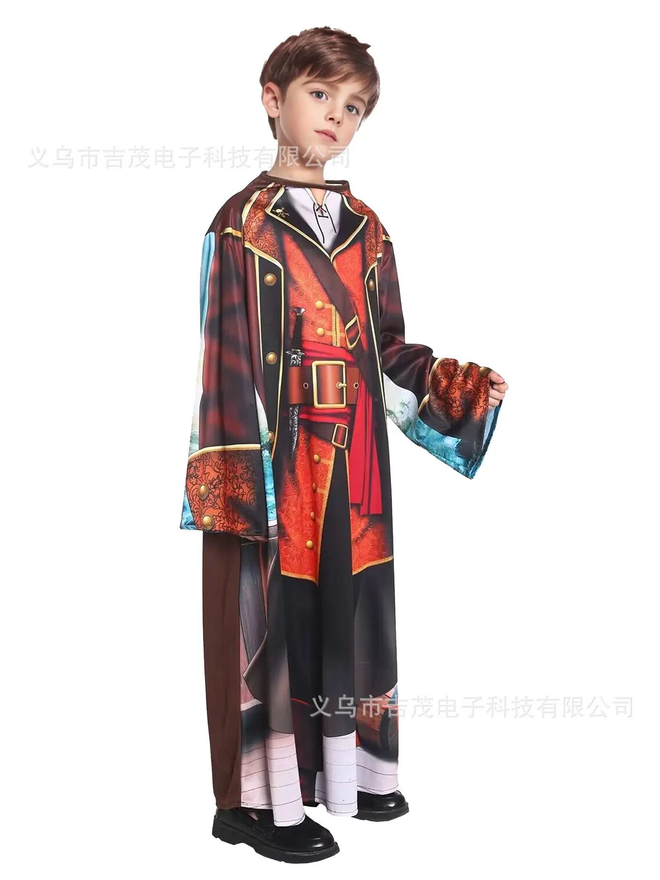 Cute Boy Pirate Costume Red Pants Black Jacket — feature 26