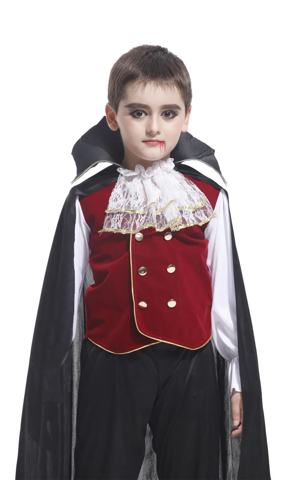 Cute Boy Pirate Costume Red Pants Black Jacket — feature 6