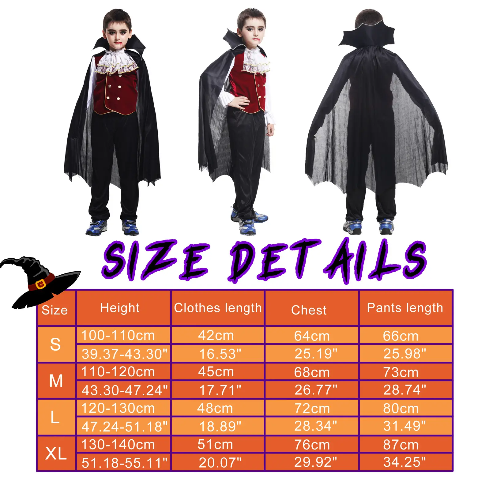 Cute Boy Pirate Costume Red Pants Black Jacket — feature 8