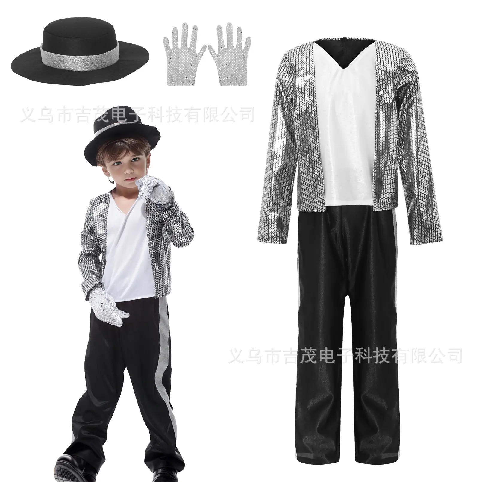 Cute Boy Pirate Costume Red Pants Black Jacket — feature 9