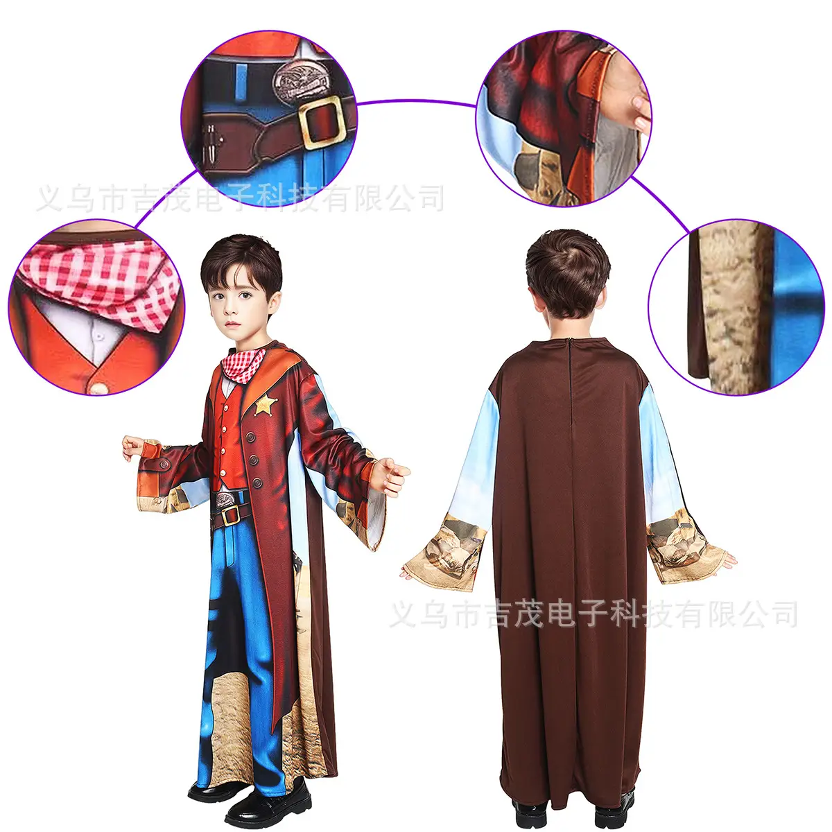 Cute Boy Pirate Costume Red Pants Black Jacket - Image 10