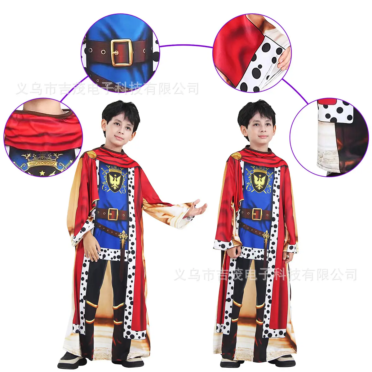 Cute Boy Pirate Costume Red Pants Black Jacket - Image 11