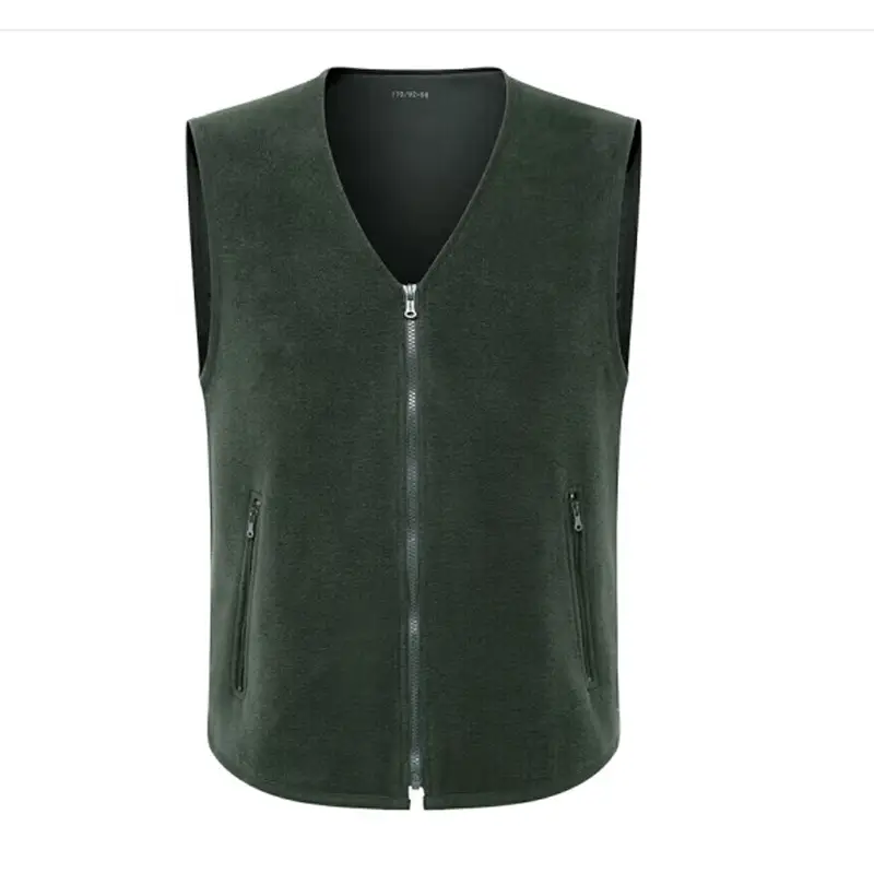 Navy Blue Fleece Vest Military Fan Style Winter Men - Image 6
