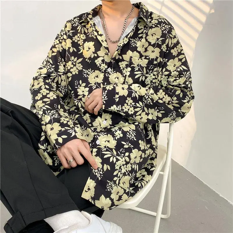 Men's Floral Oversize Shirt Spring Autumn 2022 - Image 24