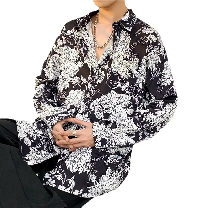 Men's Floral Oversize Shirt Spring Autumn 2022 - Image 25