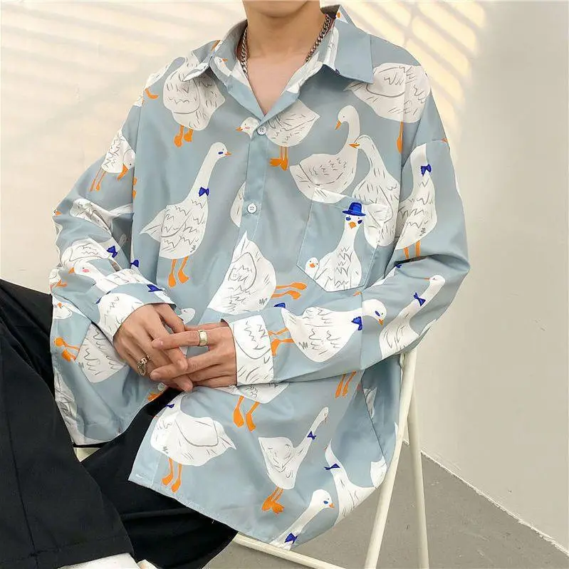 Men's Floral Oversize Shirt Spring Autumn 2022 - Image 26