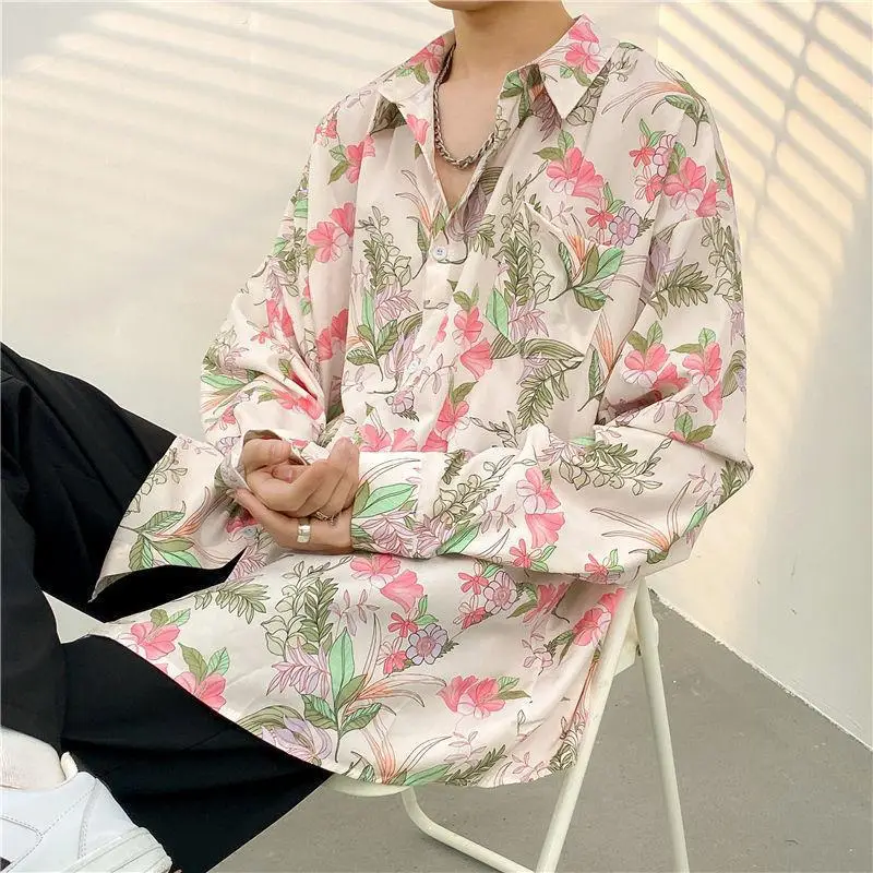 Men's Floral Oversize Shirt Spring Autumn 2022 - Image 27
