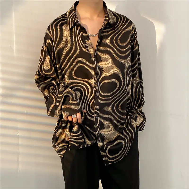 Men's Floral Oversize Shirt Spring Autumn 2022 - Image 28