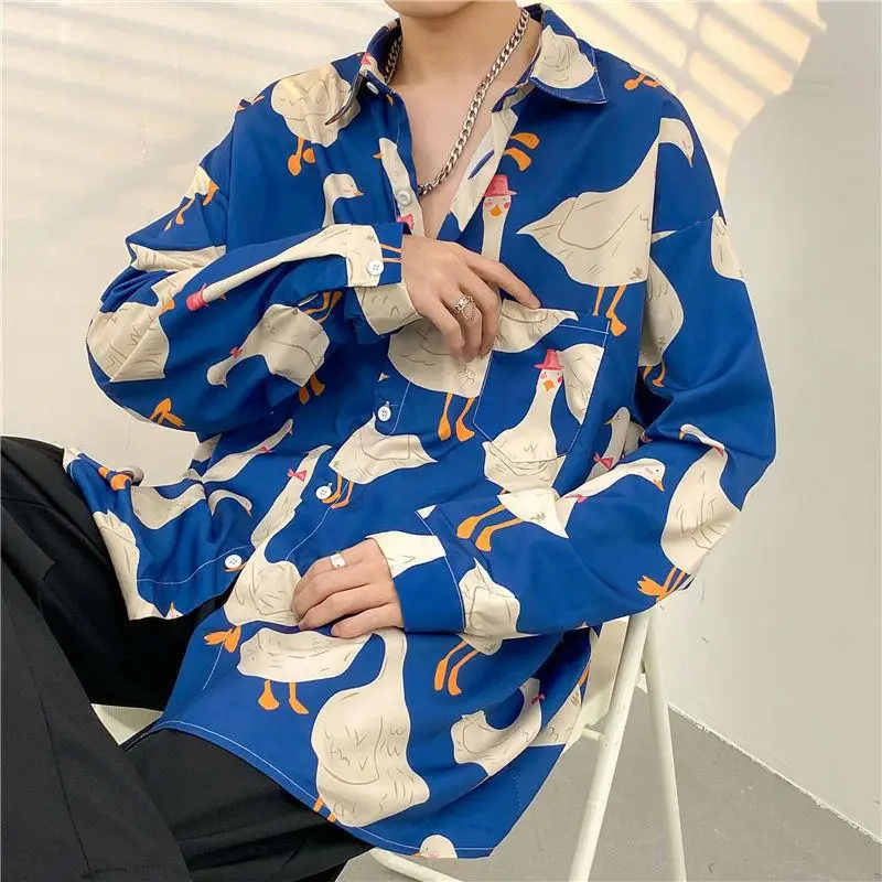 Men's Floral Oversize Shirt Spring Autumn 2022 - Image 29
