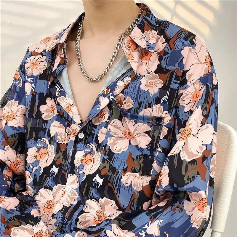 Men's Floral Oversize Shirt Spring Autumn 2022 — feature 11