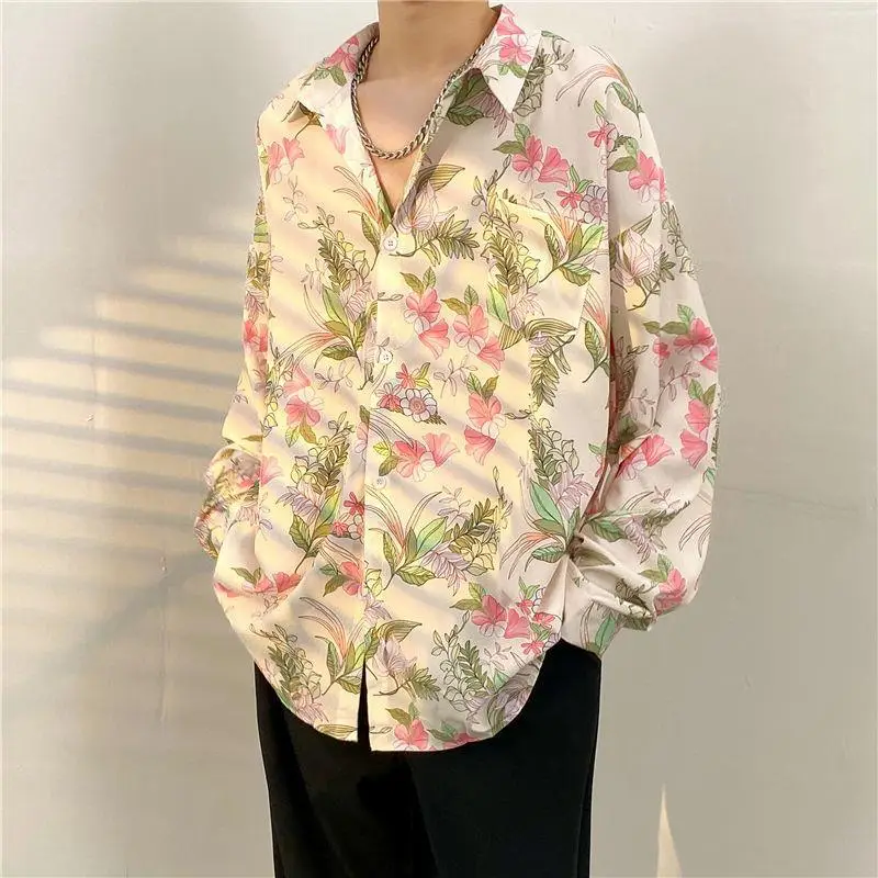 Men's Floral Oversize Shirt Spring Autumn 2022 — feature 25