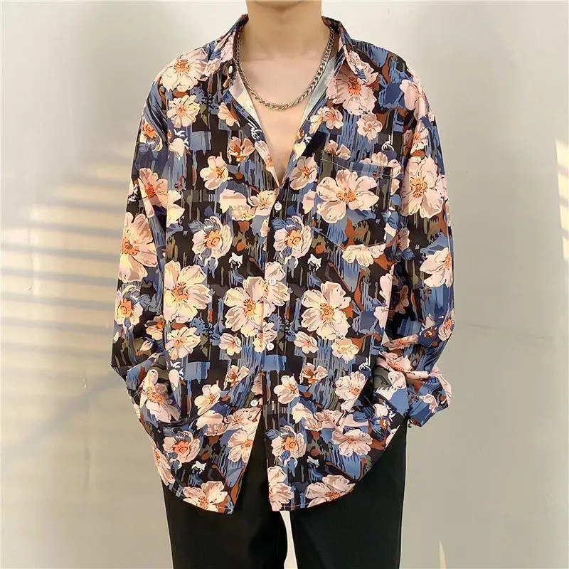 Men's Floral Oversize Shirt Spring Autumn 2022 — feature 3
