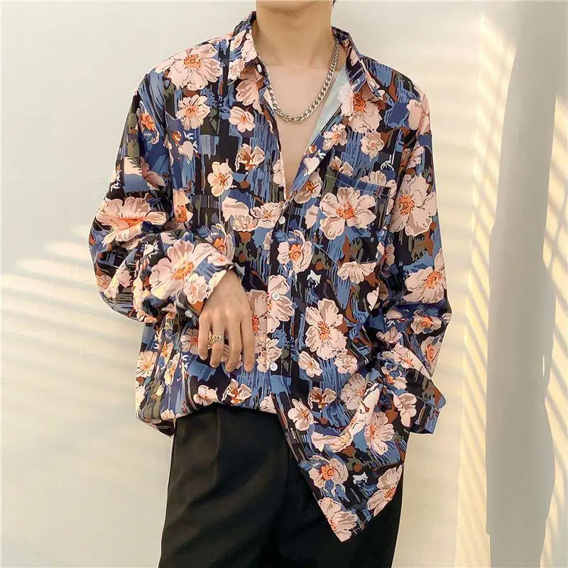 Men's Floral Oversize Shirt Spring Autumn 2022 — feature 5