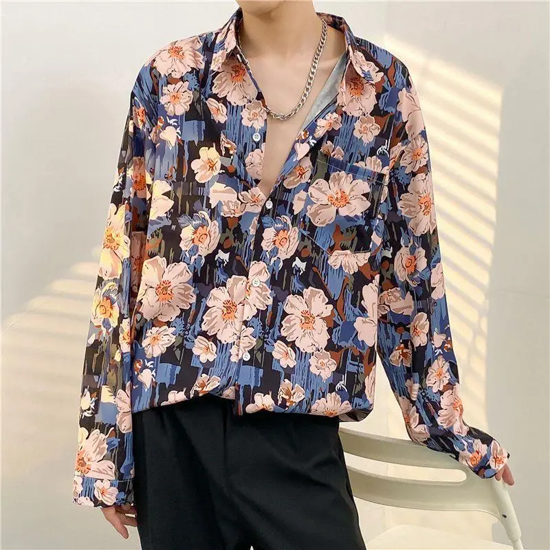 Men's Floral Oversize Shirt Spring Autumn 2022 — feature 8