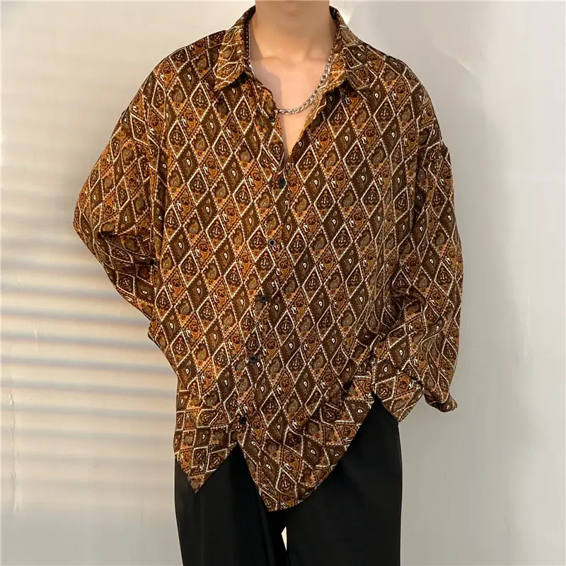 Men's Floral Oversize Shirt Spring Autumn 2022 - Image 10