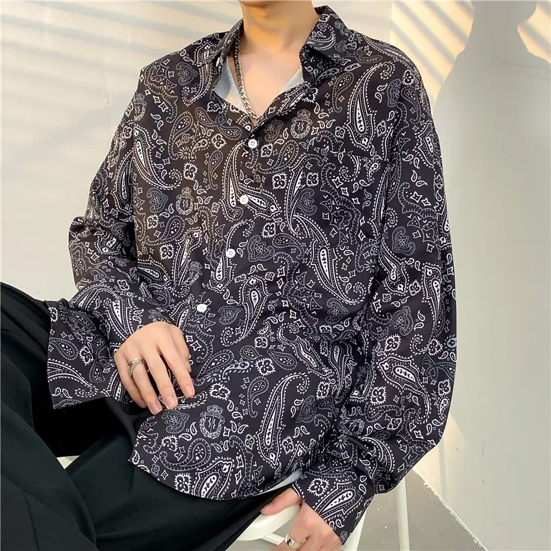 Men's Floral Oversize Shirt Spring Autumn 2022 - Image 16