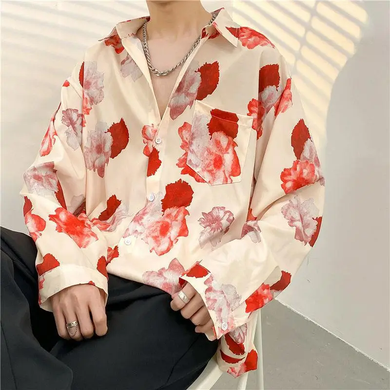 Men's Floral Oversize Shirt Spring Autumn 2022 - Image 2
