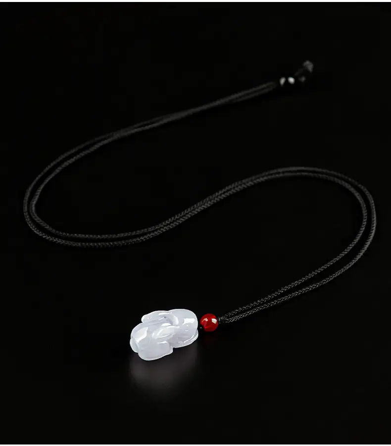 Natural Burmese Jade Rabbit Pendant for Men Women — feature 8