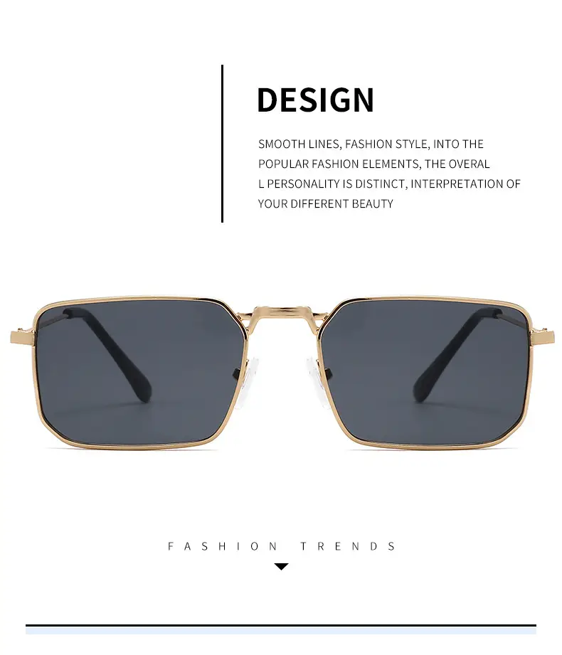 European American Metal Sunglasses Square Frame Women Men β feature 5
