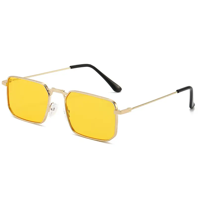 European American Metal Sunglasses Square Frame Women Men - Image 4