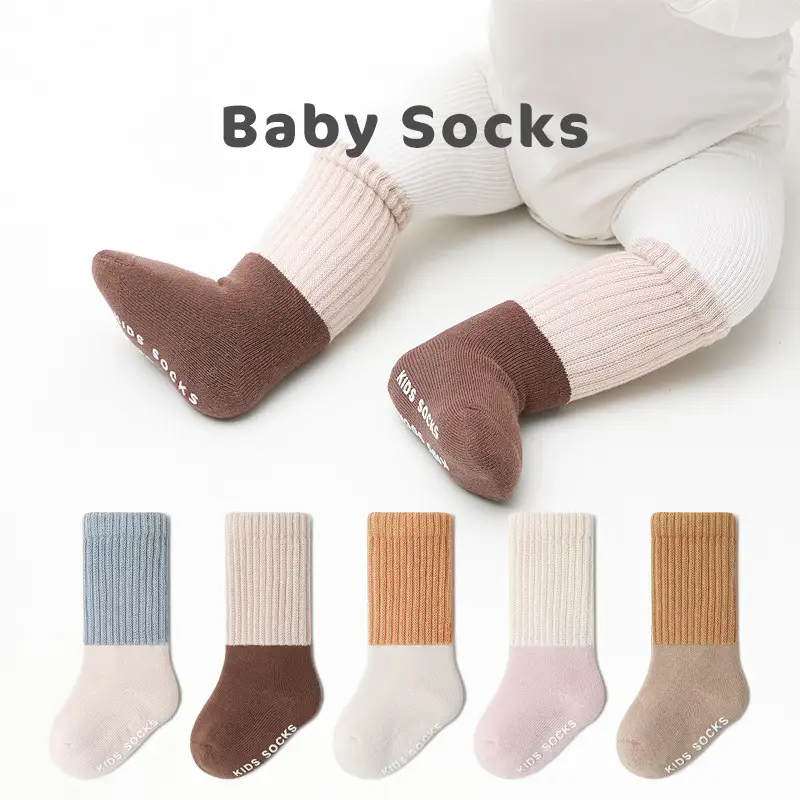 2025 New Winter Thick Terry Baby Socks Non-Slip Color-Blocking Toddler Floor Socks - Image 7