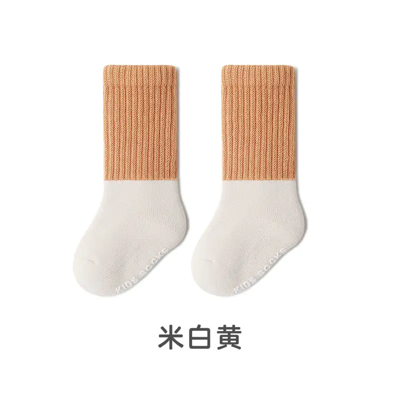 2025 New Winter Thick Terry Baby Socks Non-Slip Color-Blocking Toddler Floor Socks - Image 2