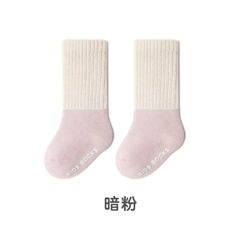 2025 New Winter Thick Terry Baby Socks Non-Slip Color-Blocking Toddler Floor Socks - Image 3