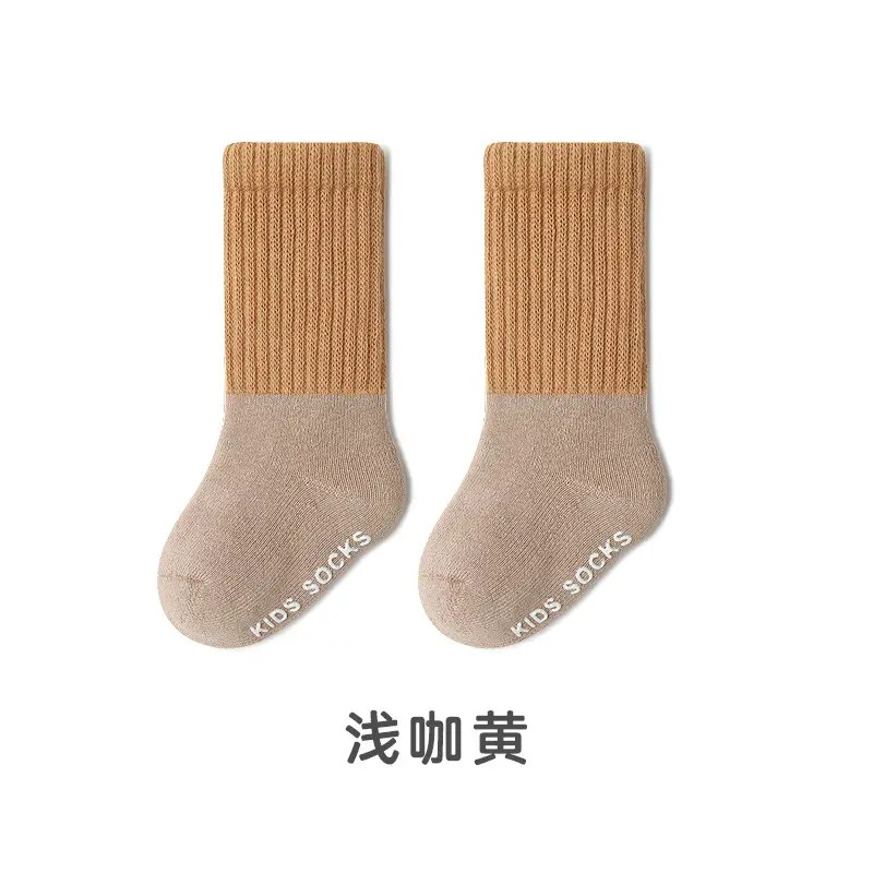 2025 New Winter Thick Terry Baby Socks Non-Slip Color-Blocking Toddler Floor Socks - Image 4